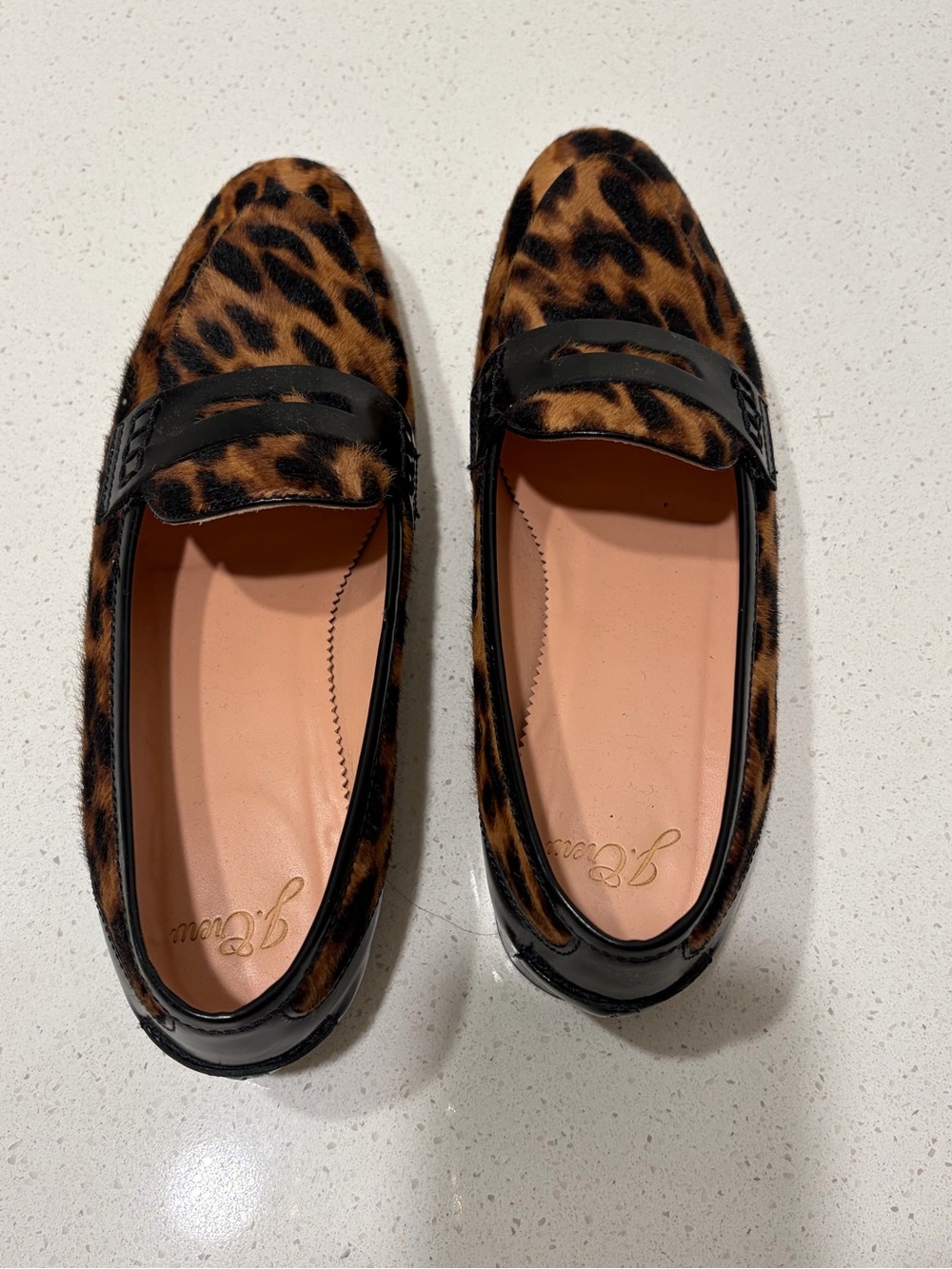 J. Crew Women’s Leopard Print Penny Loafers - Brown/Black - Picture 2 of 6